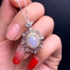 Natural Fire Opal Pendant And Ring, Engagement Ring, Fire Opal Silver Pendent, Woman Ring, Pendant Necklace, Luxury Ring, Oval Cut Pendent | Save 33% - Rajasthan Living 12