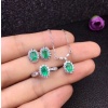 Natural Emerald Jewelry Set, Engagement Ring, Emerald Silver Pendent, Woman Earring Pendant Necklace, Luxury Pendent, Oval Cut Stone Pendent | Save 33% - Rajasthan Living 10