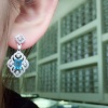 Natural Blue Topaz Drop Earrings, 925 Sterling Silver, Drop Earrings, Blue Topaz Earrings, Luxury Earrings, Emerald Cut Stone Earrings | Save 33% - Rajasthan Living 11