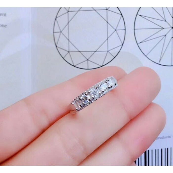 Moissanite Ring, 925 Sterling Silver, Moissanite Band, Engagement Ring, Wedding Ring, Luxury Ring, Ring/Band, Round Cut Ring | Save 33% - Rajasthan Living 9