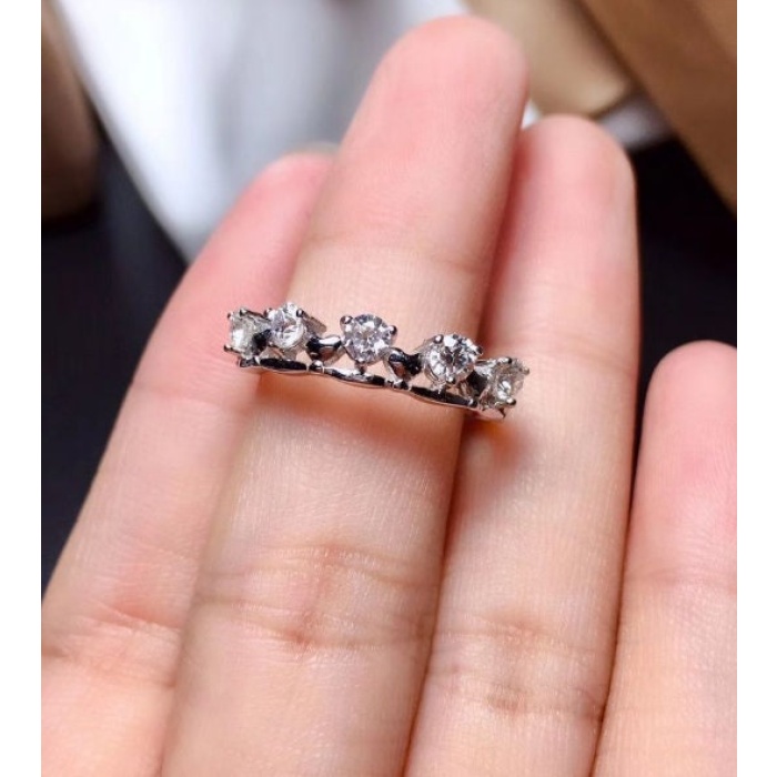 Moissanite Ring, 925 Sterling Silver, Moissanite Band, Engagement Ring, Wedding Ring, Luxury Ring, Ring/Band, Round Cut Ring | Save 33% - Rajasthan Living 9
