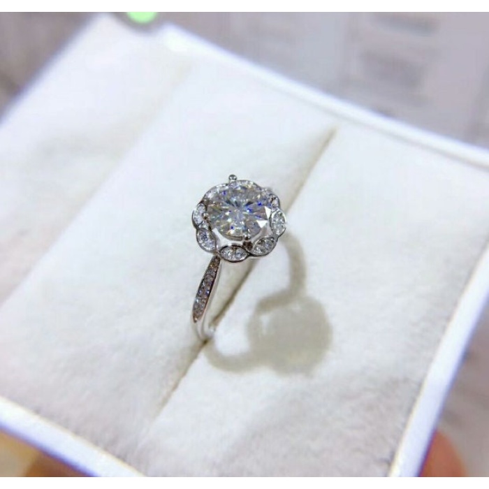 Moissanite Ring, 925 Sterling Silver, 2ct Moissanite Ring, Engagement Ring, Wedding Ring, Luxury Ring, Ring/Band, Round Cut Ring | Save 33% - Rajasthan Living 7