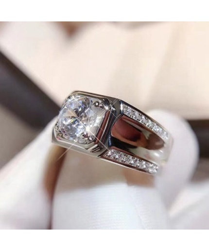 Moissanite Ring, 925 Sterling Silver, 2ct Moissanite Ring, Engagement Ring, Wedding Ring, Luxury Ring, Man’s Ring, Round Cut Ring | Save 33% - Rajasthan Living 3