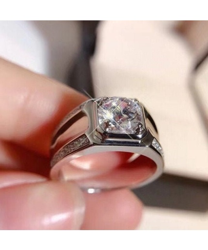 Moissanite Ring, 925 Sterling Silver, 2ct Moissanite Ring, Engagement Ring, Wedding Ring, Luxury Ring, Man’s Ring, Round Cut Ring | Save 33% - Rajasthan Living