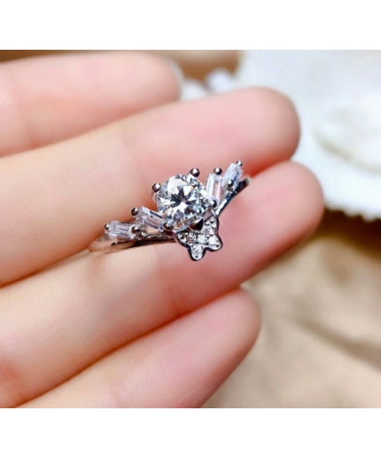 Moissanite Ring, 925 Sterling Silver, 1ct Moissanite Ring, Engagement Ring, Wedding Ring, Luxury Ring, Ring/Band, Round Cut Ring | Save 33% - Rajasthan Living