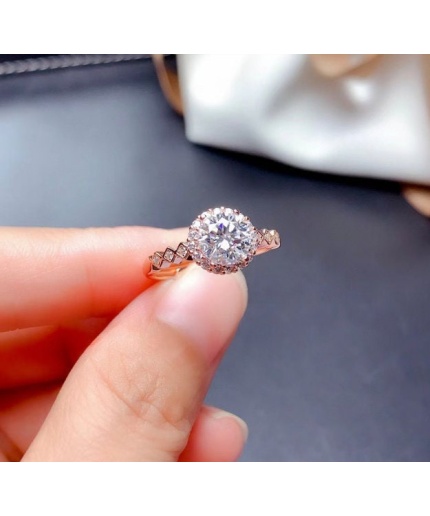 Moissanite Ring, 925 Sterling Silver, 1ct Moissanite Ring, Engagement Ring, Wedding Ring, Luxury Ring, Ring/Band, Round Cut Ring | Save 33% - Rajasthan Living