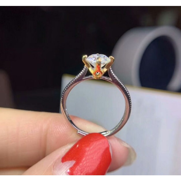 Moissanite Ring, 925 Sterling Silver, 1ct/2ct Moissanite Ring, Engagement Ring, Wedding Ring, Luxury Ring, Ring/Band, Round Cut Ring | Save 33% - Rajasthan Living 8