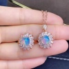 Natural Fire Opal Jewelry Set, Engagement Ring, Opal Jewellery Set,Woman Pendant, Opal Necklace, Luxury Pendant, Oval Cut Stone Pendent | Save 33% - Rajasthan Living 16