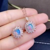 Natural Fire Opal Jewelry Set, Engagement Ring, Opal Jewellery Set,Woman Pendant, Opal Necklace, Luxury Pendant, Oval Cut Stone Pendent | Save 33% - Rajasthan Living 11