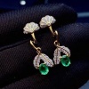 Natural Emerald Drop Earrings, 925 Sterling Silver, Emerald Drop Earrings, Emerald Silver Earrings, Luxury Earrings, Oval Cut Stone Earrings | Save 33% - Rajasthan Living 8