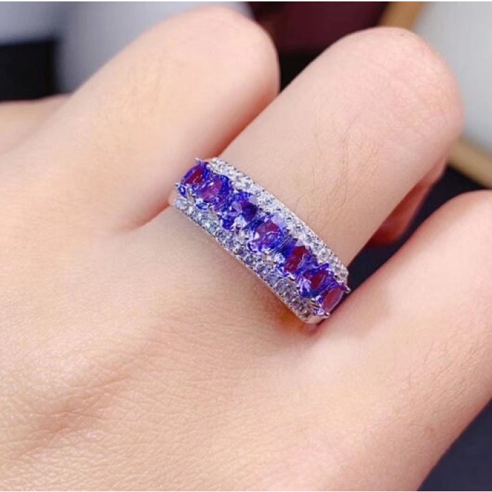 Natural Tanzanite Ring, 925 Sterling Sliver Engagement Ring, Tanzanite Ring, Wedding Ring, luxury Ring, soliture Ring, Oval cut Ring | Save 33% - Rajasthan Living 6