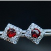 Natural Garnet Studs Earrings, 925 Sterling Silver, Garnet Studs Earrings, Earrings, Garnet Earrings, Luxury Earrings, Round Cut Stone | Save 33% - Rajasthan Living 9