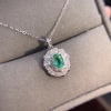 Natural Emerald Pendant, Engagement Pendant, Emerald Silver Pendent, Woman Pendant, Pendant Necklace, Luxury Pendent, Oval Cut Stone Pendent | Save 33% - Rajasthan Living 10