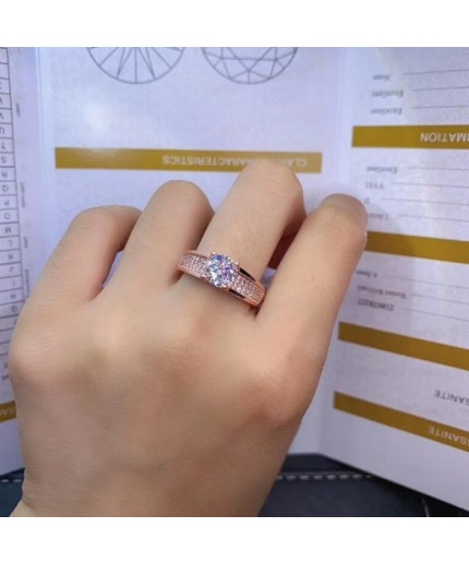 Moissanite Ring, 925 Sterling Silver, 1ct Moissanite Ring, Man Engagement Ring, Wedding Ring, Luxury Ring, Ring/Band, Round Cut Ring | Save 33% - Rajasthan Living 3