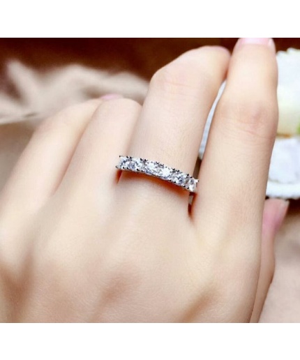 Moissanite Ring, 925 Sterling Silver, Moissanite Band, Engagement Ring, Wedding Ring, Luxury Ring, Ring/Band, Round Cut Ring | Save 33% - Rajasthan Living 3