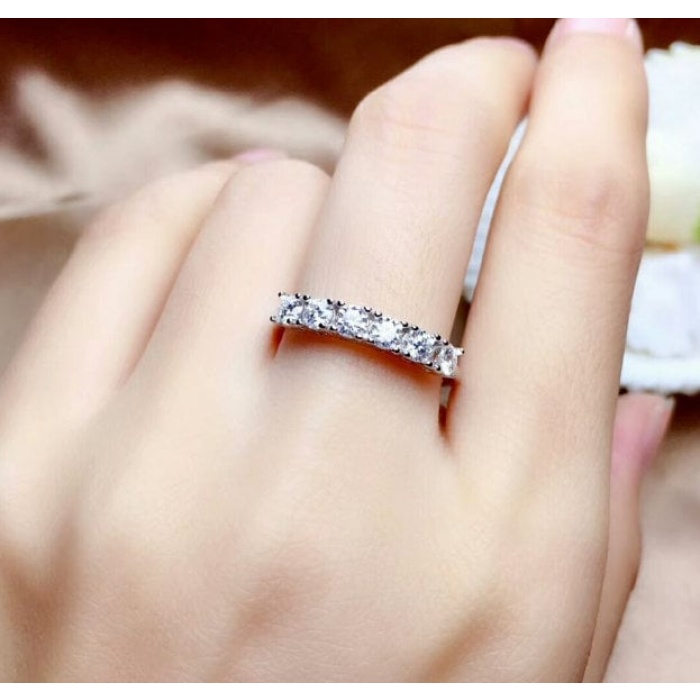 Moissanite Ring, 925 Sterling Silver, Moissanite Band, Engagement Ring, Wedding Ring, Luxury Ring, Ring/Band, Round Cut Ring | Save 33% - Rajasthan Living 6
