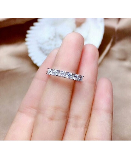 Moissanite Ring, 925 Sterling Silver, Moissanite Band, Engagement Ring, Wedding Ring, Luxury Ring, Ring/Band, Round Cut Ring | Save 33% - Rajasthan Living