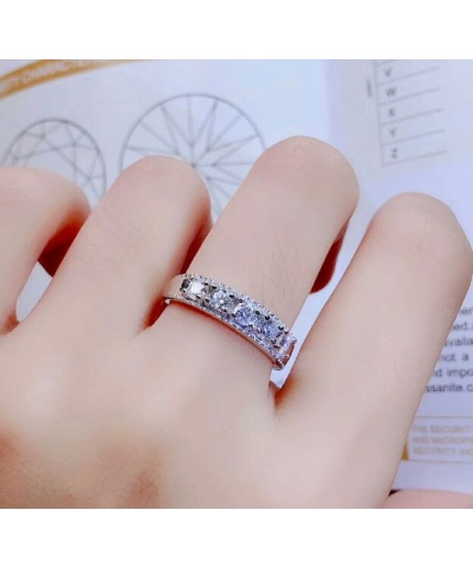 Moissanite Ring, 925 Sterling Silver, Moissanite Band, Engagement Ring, Wedding Ring, Luxury Ring, Ring/Band, Round Cut Ring | Save 33% - Rajasthan Living 3