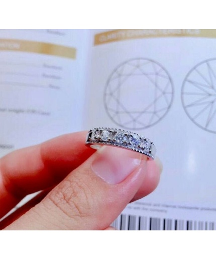 Moissanite Ring, 925 Sterling Silver, Moissanite Band, Engagement Ring, Wedding Ring, Luxury Ring, Ring/Band, Round Cut Ring | Save 33% - Rajasthan Living