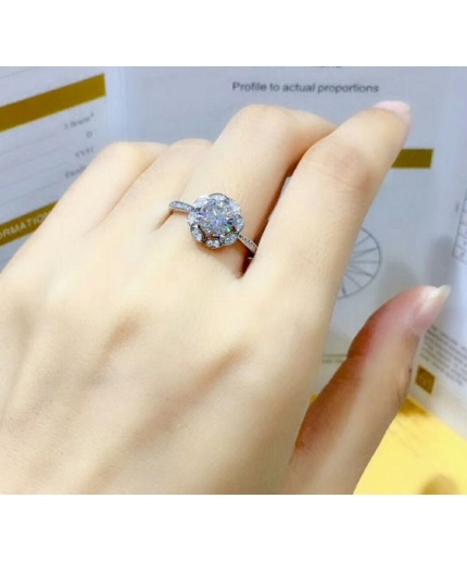 Moissanite Ring, 925 Sterling Silver, 2ct Moissanite Ring, Engagement Ring, Wedding Ring, Luxury Ring, Ring/Band, Round Cut Ring | Save 33% - Rajasthan Living 3