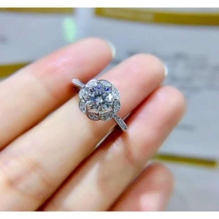 Moissanite Ring, 925 Sterling Silver, 2ct Moissanite Ring, Engagement Ring, Wedding Ring, Luxury Ring, Ring/Band, Round Cut Ring | Save 33% - Rajasthan Living 10