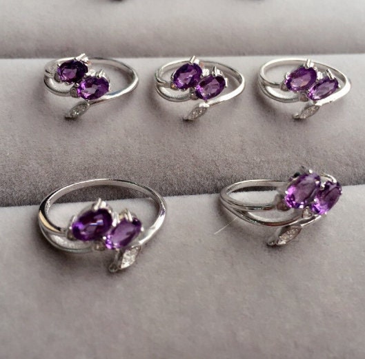 Natural Amethyst Ring, 925 Sterling Silver, Amethyst Engagement Ring, Amethyst Ring, Wedding Ring, Luxury Ring, Ring/Band, Oval Cut Ring | Save 33% - Rajasthan Living 9