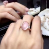 Natural Rose Quartz Jewelry Set, Engagement Ring, Rose Quartz Silver Pendent, Woman Pendant, Pendant Necklace, Luxury Ring, Oval Cabochon | Save 33% - Rajasthan Living 15
