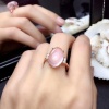 Natural Rose Quartz Jewelry Set, Engagement Ring, Rose Quartz Silver Pendent, Woman Pendant, Pendant Necklace, Luxury Ring, Oval Cabochon | Save 33% - Rajasthan Living 14