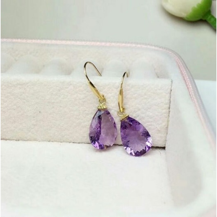 Natural Amethyst Jewellery Set , Engagement Pendent, Silver Amethyst Pendent, Woman Ring, Luxury Pendent, Pear Cut Stone Pendent | Save 33% - Rajasthan Living 6