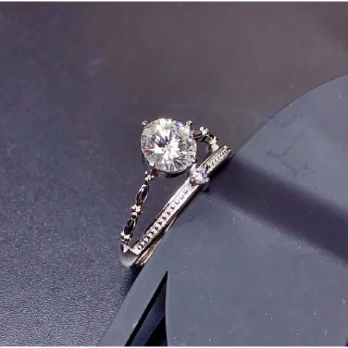 Moissanite Ring, 925 Sterling Silver, Man’s Moissanite Ring, Engagement Ring, Wedding Ring, Luxury Ring, Ring/Band, Round Cut Ring | Save 33% - Rajasthan Living 8