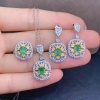 Natural Emerald Jewelry Set, Engagement Ring, Emerald Silver Pendent, Woman Earring Pendant Necklace, Luxury Pendent, Oval Cut Stone Pendent | Save 33% - Rajasthan Living 10