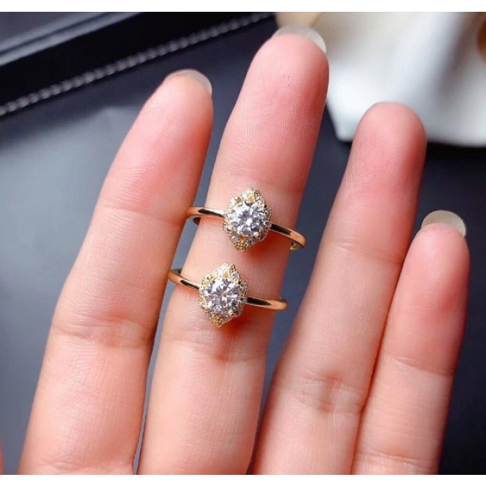 Moissanite Ring, 925 Sterling Silver, 0.5ct Moissanite Ring, Engagement Ring, Wedding Ring, Luxury Ring, Ring/Band, Round Cut Ring | Save 33% - Rajasthan Living 8