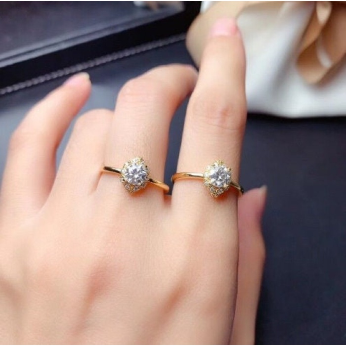 Moissanite Ring, 925 Sterling Silver, 0.5ct Moissanite Ring, Engagement Ring, Wedding Ring, Luxury Ring, Ring/Band, Round Cut Ring | Save 33% - Rajasthan Living 10