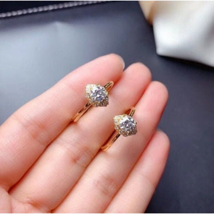 Moissanite Ring, 925 Sterling Silver, 0.5ct Moissanite Ring, Engagement Ring, Wedding Ring, Luxury Ring, Ring/Band, Round Cut Ring | Save 33% - Rajasthan Living 6