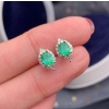 Natural Emerald Studs Earrings, 925 Sterling Silver, Emerald Earrings, Emerald Silver Earrings, Luxury Earrings, Oval Cut Stone Earrings | Save 33% - Rajasthan Living 9