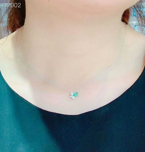 Natural Emerald Pendant, Engagement Pendent, Emerald Silver Pendent, Woman Pendant, Pendant Necklace, Luxury Pendant Pear Cut Stone Pendent | Save 33% - Rajasthan Living 12