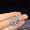 Natural Emerald Drop Earrings, 925 Sterling Silver, Emerald Drop Earrings, Emerald Silver Earrings, Luxury Earrings, Oval Cut Stone Earrings | Save 33% - Rajasthan Living 13