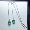 Natural Emerald Drop Earrings, 925 Sterling Silver, Emerald Drop Earrings, Emerald Silver Earrings, Luxury Earrings, Oval Cut Stone Earrings | Save 33% - Rajasthan Living 13