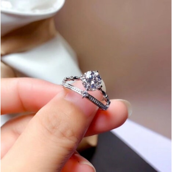 Moissanite Ring, 925 Sterling Silver, Man’s Moissanite Ring, Engagement Ring, Wedding Ring, Luxury Ring, Ring/Band, Round Cut Ring | Save 33% - Rajasthan Living 11