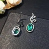 Natural Emerald Drop Earrings, 925 Sterling Silver, Emerald Drop Earrings, Emerald Silver Earrings, Luxury Earrings, Oval Cut Stone Earrings | Save 33% - Rajasthan Living 9