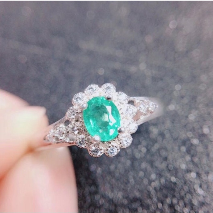 Natural Emerald & Cubic Zircon Man’s Ring, 925 Sterling Silver, Emerald Ring, Statement Ring, Engagement and Wedding Ring | Save 33% - Rajasthan Living 10