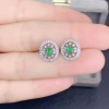 Natural Emerald Studs Earrings, 925 Sterling Silver, Emerald Earrings, Emerald Silver Earrings, Luxury Earrings, Oval Cut Stone Earrings | Save 33% - Rajasthan Living 14