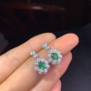 Natural Emerald Drop Earrings, 925 Sterling Silver, Emerald Drop Earrings, Emerald Silver Earrings, Luxury Earrings, Oval Cut Stone Earrings | Save 33% - Rajasthan Living 15
