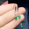 Natural Emerald Drop Earrings, 925 Sterling Silver, Emerald Drop Earrings, Emerald Silver Earrings, Luxury Earrings, Oval Cut Stone Earrings | Save 33% - Rajasthan Living 14