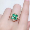 Natural Emerald & Cubic Zirconia Woman Ring, 925 Sterling Silver, Emerald Ring, Statement Ring, Engagement and Wedding Ring | Save 33% - Rajasthan Living 13