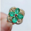 Natural Emerald & Cubic Zirconia Woman Ring, 925 Sterling Silver, Emerald Ring, Statement Ring, Engagement and Wedding Ring | Save 33% - Rajasthan Living 16