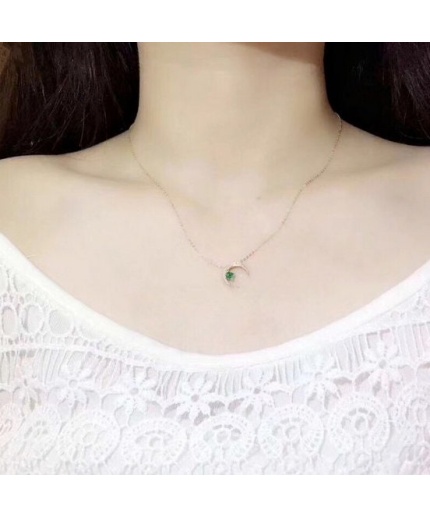 Natural Emerald Pendant, Engagement Pendent, Emerald Silver Pendent, Woman Pendant, Pendant Necklace, Luxury Pendent, Princess Cut Stone | Save 33% - Rajasthan Living 3