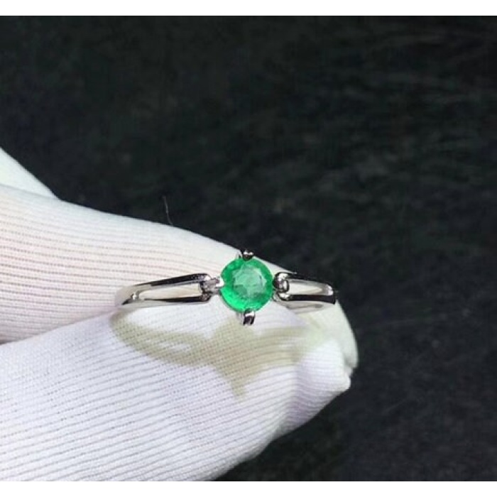 Natural Emerald Woman Ring, 925 Sterling Silver, Emerald Ring, Statement Ring, Engagement and Wedding Ring | Save 33% - Rajasthan Living 9