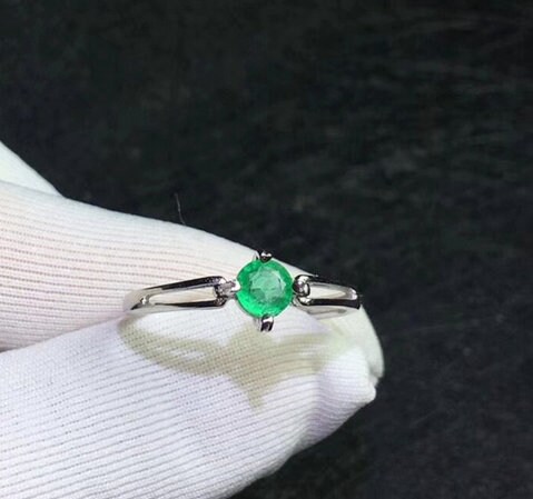 Natural Emerald Woman Ring, 925 Sterling Silver, Emerald Ring, Statement Ring, Engagement and Wedding Ring | Save 33% - Rajasthan Living 14