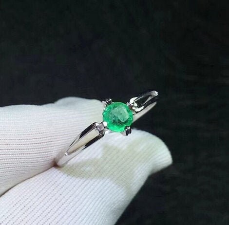 Natural Emerald Woman Ring, 925 Sterling Silver, Emerald Ring, Statement Ring, Engagement and Wedding Ring | Save 33% - Rajasthan Living 11